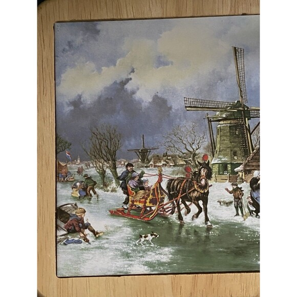 VTG Holland Ter Steege BV Tile Wood Decor Farm Windmill J.C. Van Hunnik Dutch - Picture 7 of 8